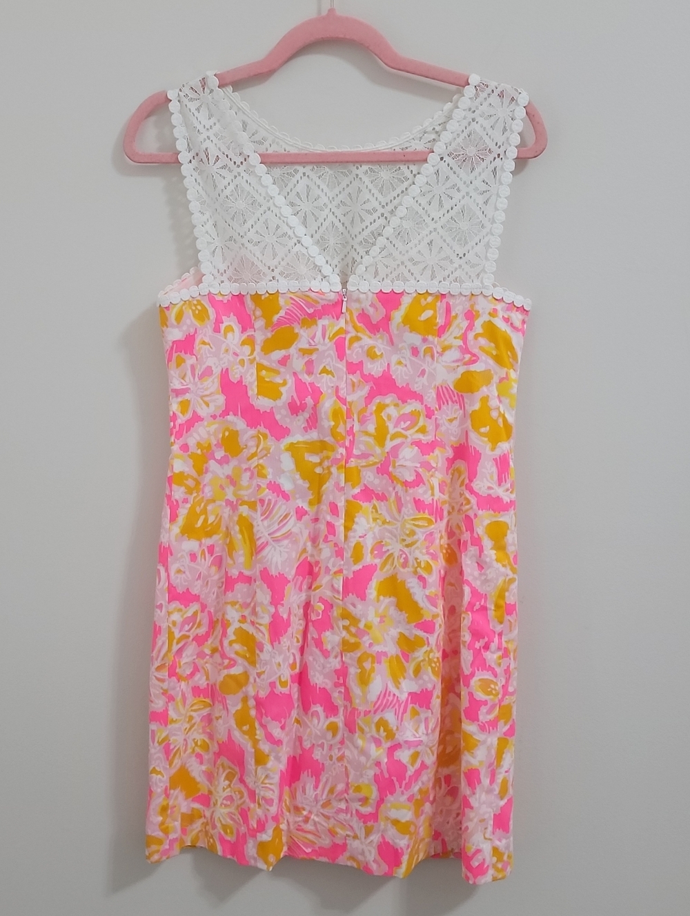 Lilly Pulitzer Pink, Yellow & White Floral Shift Dress - Picture 3 of 8